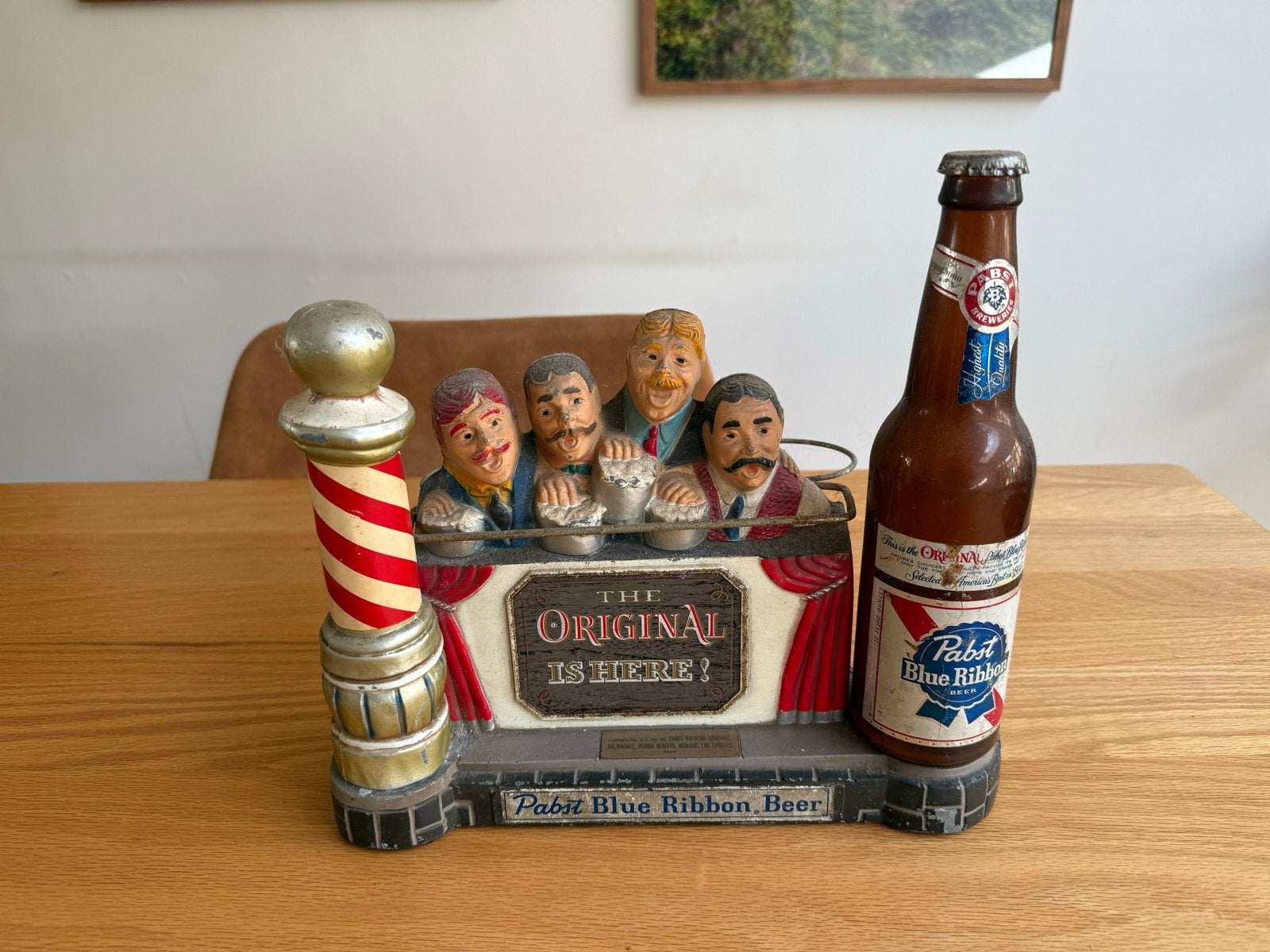 Zeldzaam Vintage Pabst Blue Ribbon Barbershop Kwartet Displa, Verzamelen, Ophalen, Gebruikt
