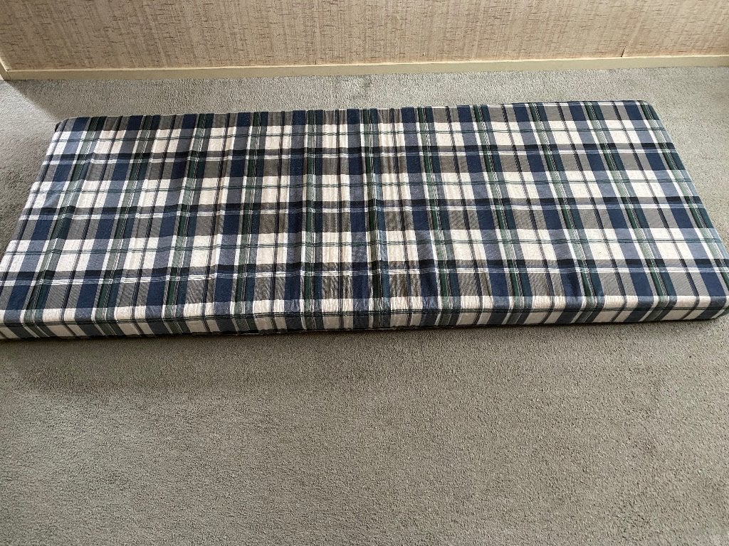 Matras voor vouwbed maat:75-190-10 cm., Ophalen, Eenpersoons, Blauw, 190 cm of minder