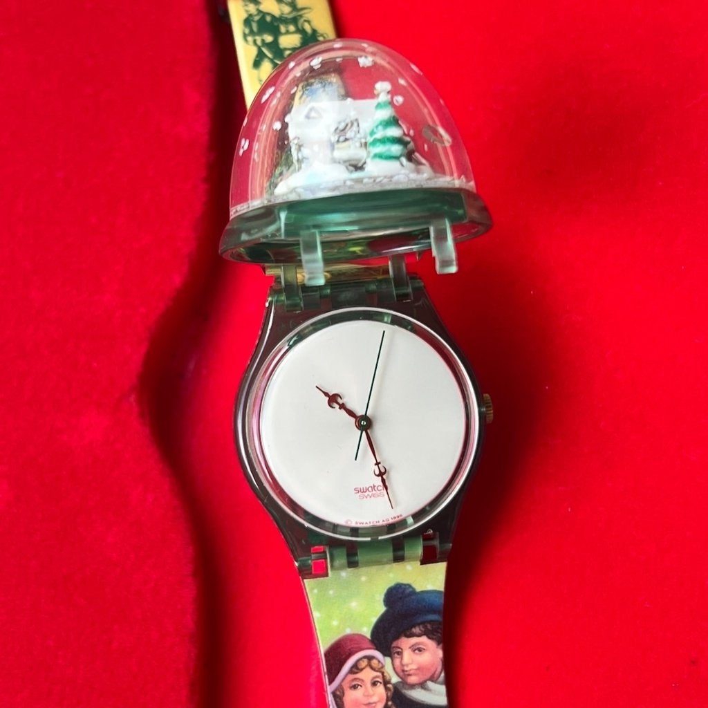 Swatch Magic Spell Limited Edition Kerst Horloge, Sieraden, Tassen en Uiterlijk, Horloges | Dames, Kunststof, Polshorloge, Swatch