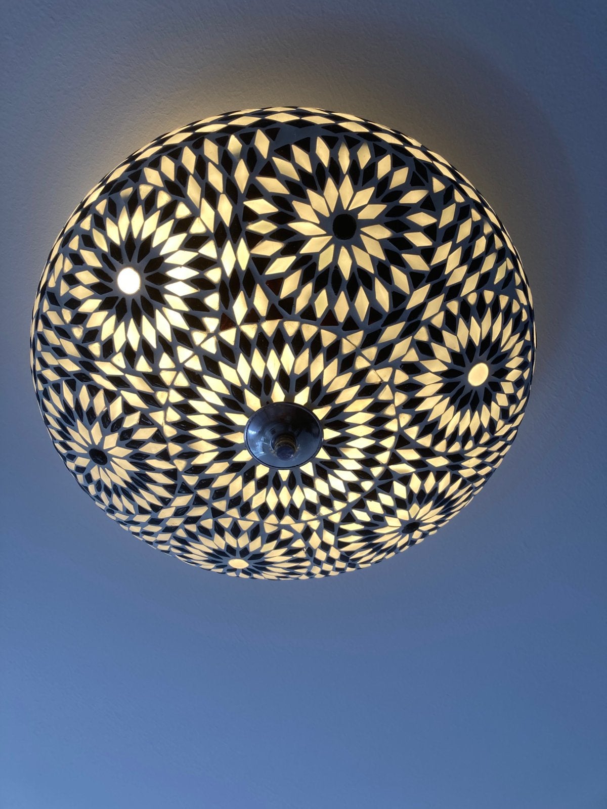 Mooie oosterse plafondlamp, Ophalen of Verzenden, Zo goed als nieuw, Glas