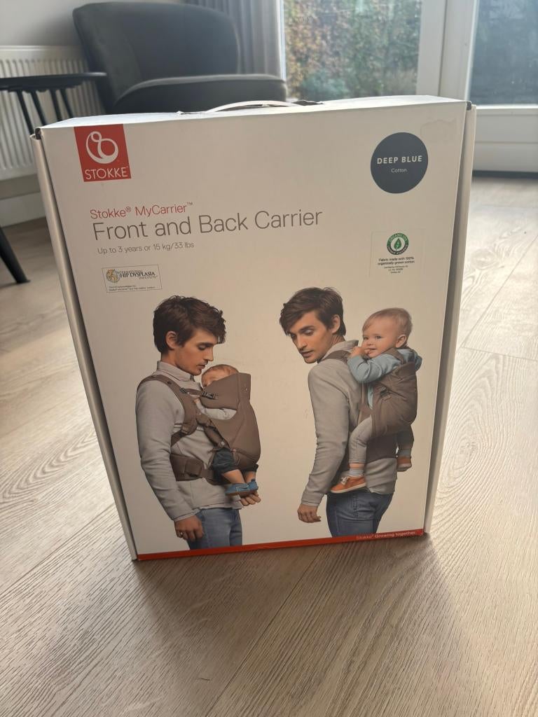 Stokke MyCarrier Front and Back Carrier, Kinderen en Baby's, Babydragers en Draagdoeken, Buik of Rug, Zo goed als nieuw, Draagzak