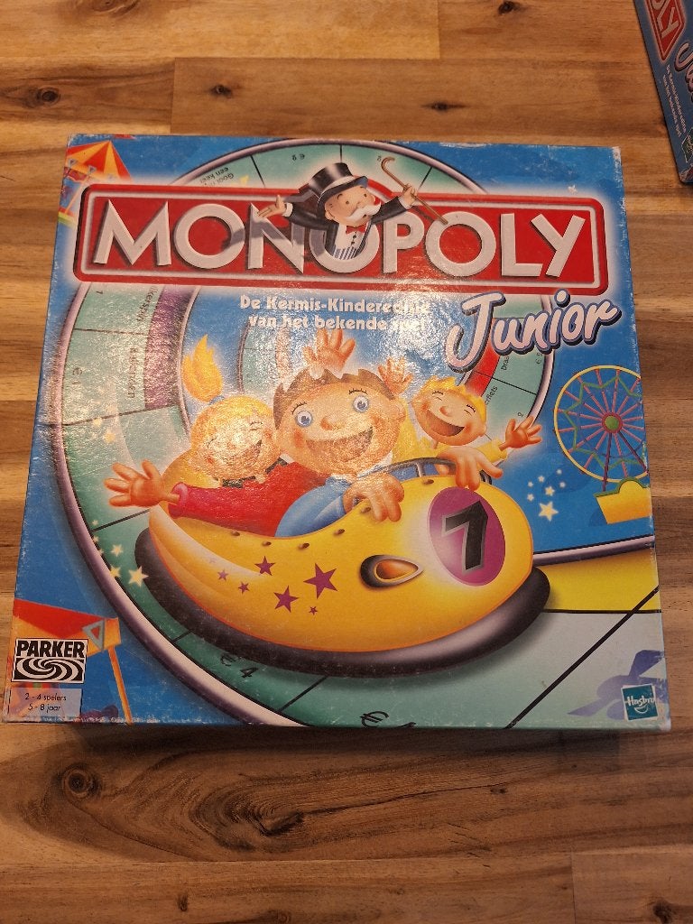 Monopoly Junior - De Kermis-Kindereditie, Drie of vier spelers, Ophalen of Verzenden, Gebruikt, Parker
