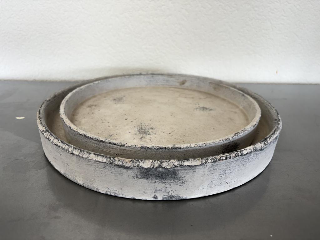 Schaal Rond in Betonlook, Rond, Nieuw, Minder dan 40 cm, Balkon