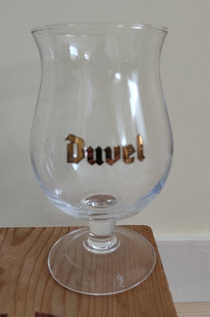 Bierglas op voet Duvel, Ophalen of Verzenden, Zo goed als nieuw, Glas of Glazen, Duvel