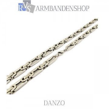 rvs ketting gepolijst edelstaal koningsschakel RVS zilver, Verzenden, Nieuw, Zilver, Overige materialen