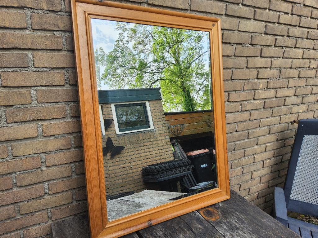 Spiegel, Ophalen of Verzenden, Zo goed als nieuw, Rechthoekig, Minder dan 100 cm