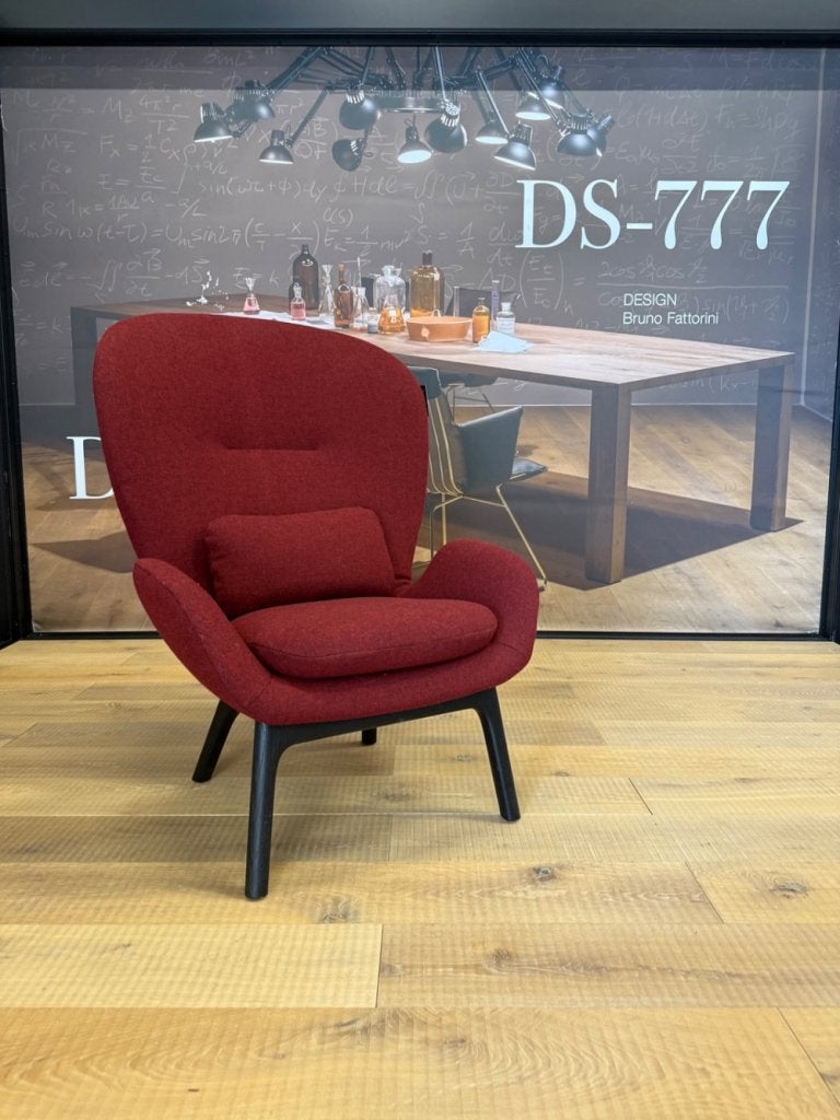 Showmodel Rolf Benz 594 Fauteuil rood stof design stoel