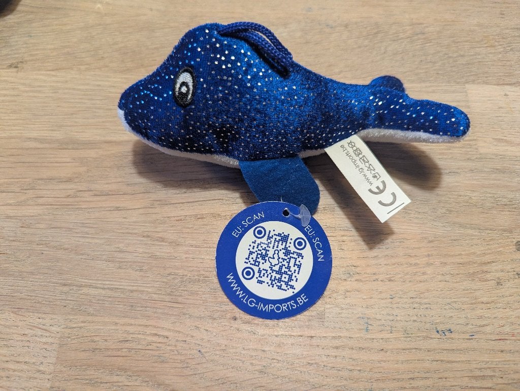 dolfijn/ walvis sleutelhanger/knuffeltje, Ophalen of Verzenden, Nieuw, Overige typen, Klein (minder dan 20 cm)