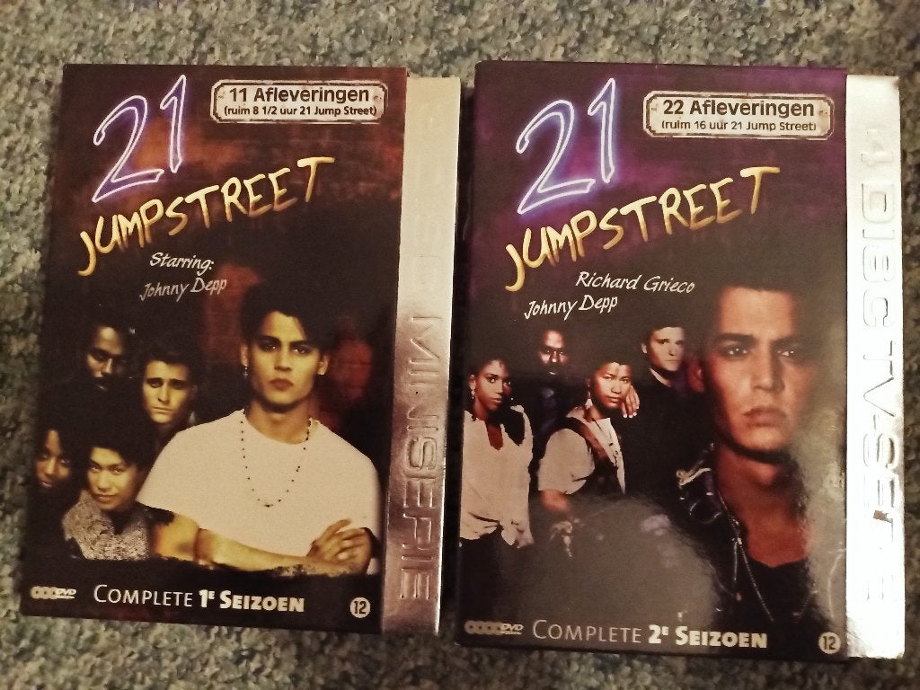 21 Jump Street Seizoen 1 & 2 DVD Boxset - Johnny Depp, Engels, Misdaad, Nederlands, Seizoen 1