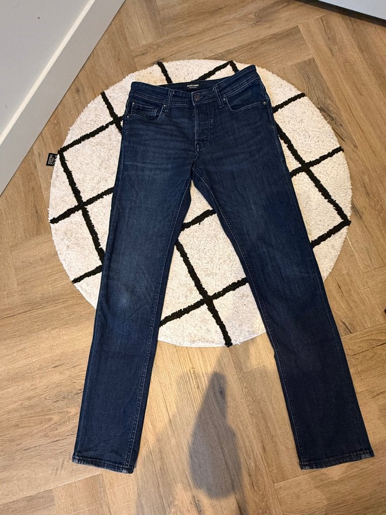 Heel goed blauw Jack & Jones Glenn jeans spijkerbroek W28, Blauw, Ophalen of Verzenden, Zo goed als nieuw, Jack&Jones