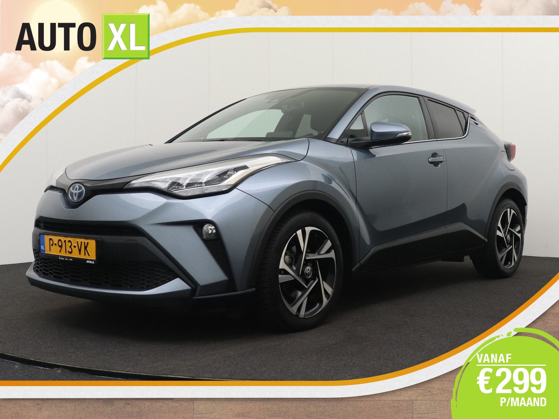 Toyota C-HR 1.8 Hybrid Style Half-Leder Camera Dodehoek Trek, Auto's, Dealer onderhouden, 4 cilinders, Leder en Stof, Origineel Nederlands