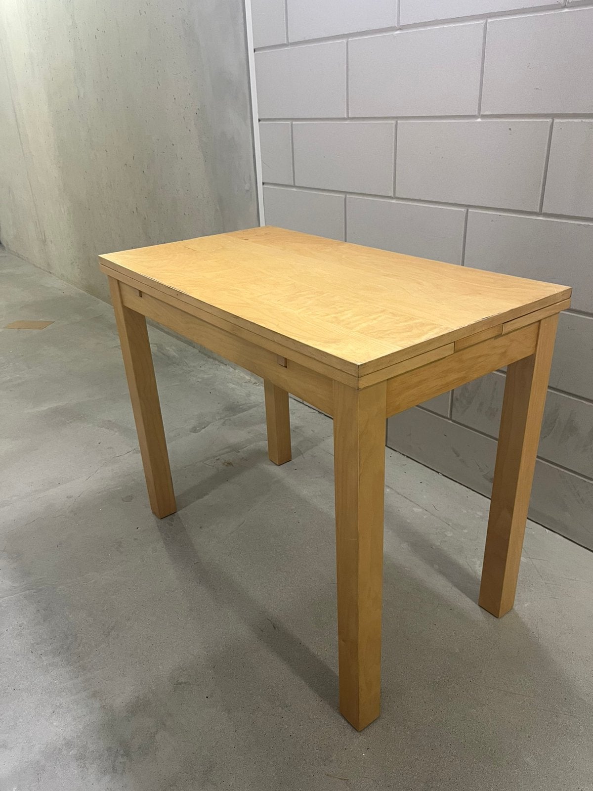 Uitschuifbare tafel, Ophalen, Gebruikt, 50 tot 100 cm, Vierkant