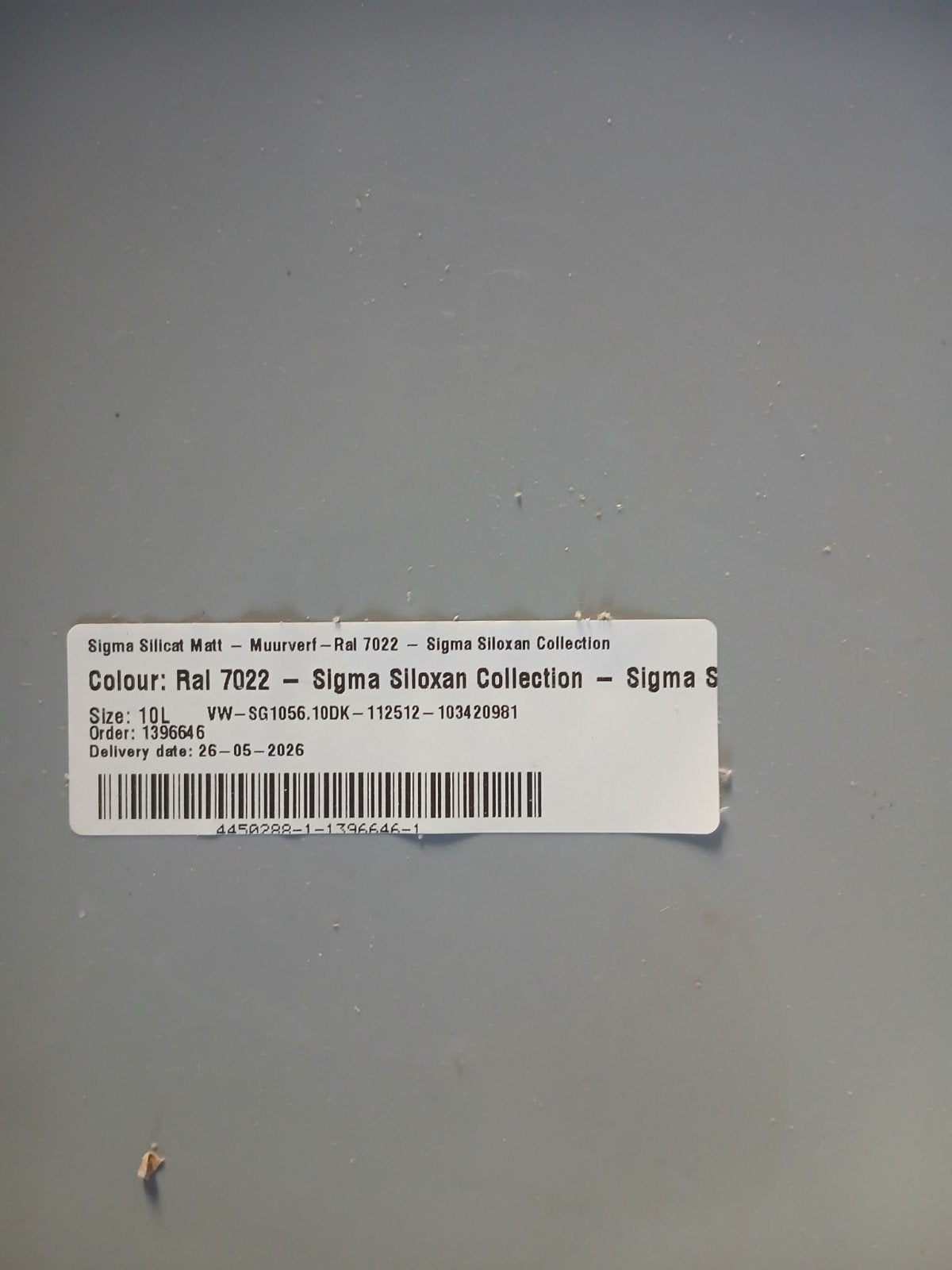 Sigma Silicat Matt Muurverf RAL 7022 10L - Nieuw, 5 tot 10 liter, Ophalen, Nieuw, Verf