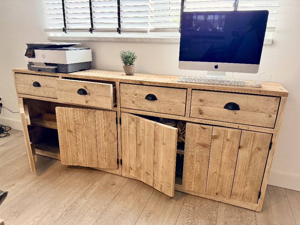 Steigerhouten Dressoir / Kast (Violet) - Zo goed als nieuw!, Huis en Inrichting, Kasten | Dressoirs, Zo goed als nieuw, 150 tot 200 cm