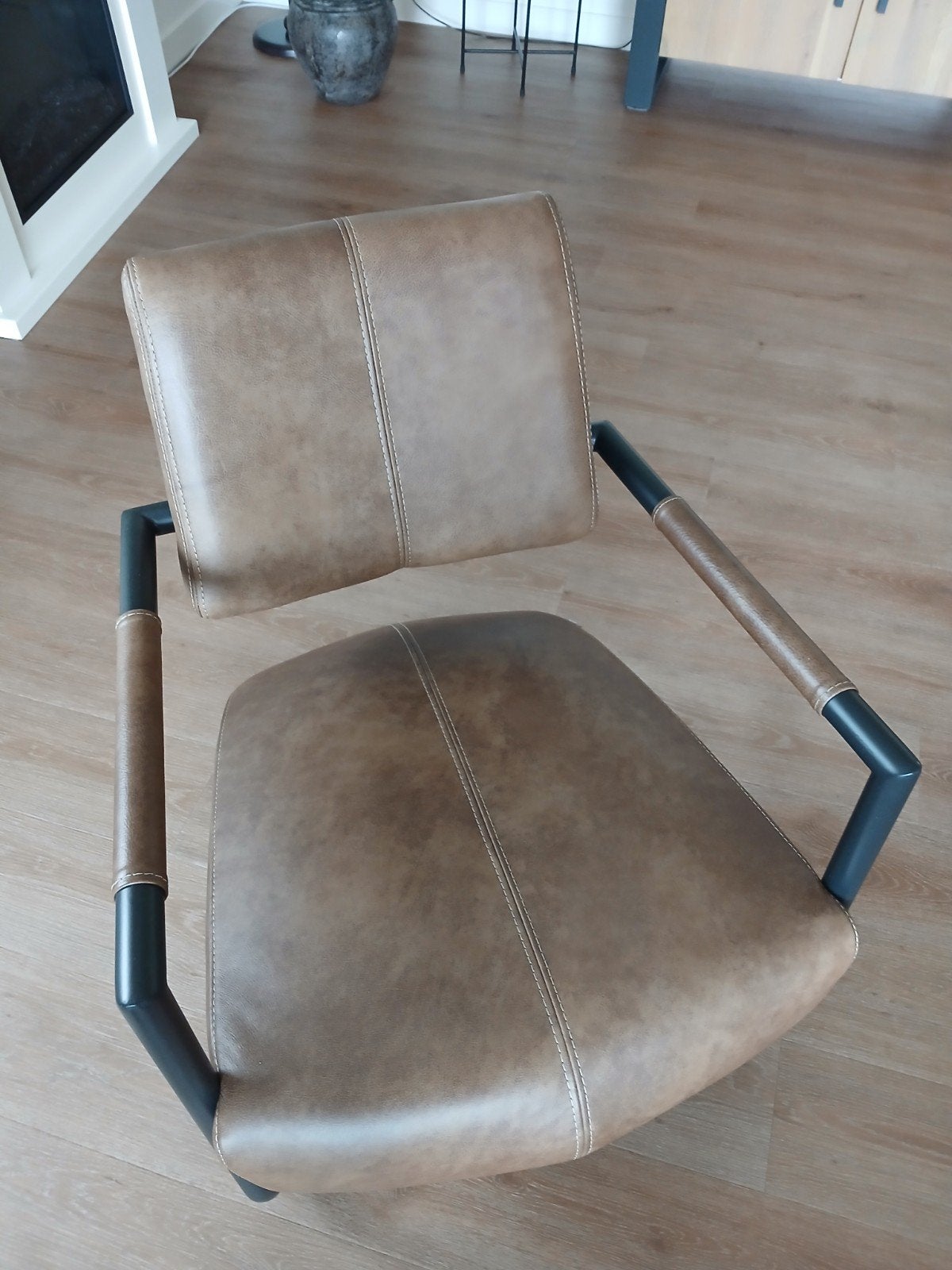 Fauteuil leer, Ophalen, Zo goed als nieuw, Minder dan 4 stoelen