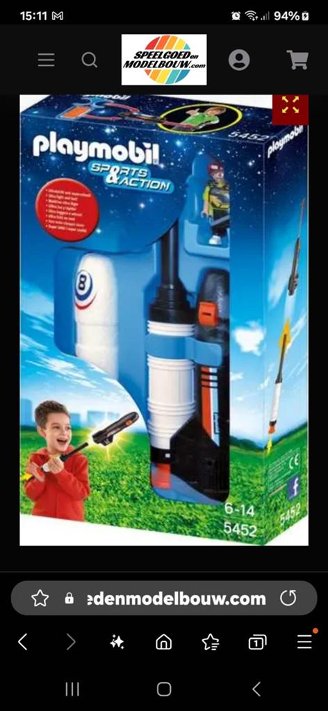 Playmobil Sports & Action Raketwerper 5452, Ophalen of Verzenden, Gebruikt