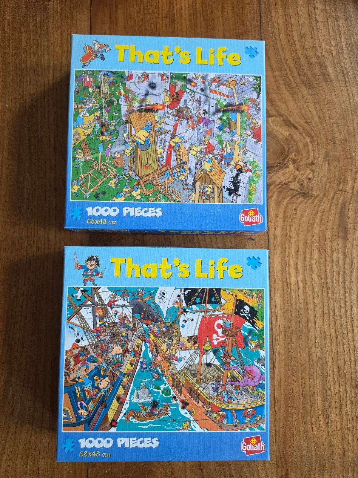 2x Goliath That's Life Puzzels - 1000 Stukjes per stuk, Ophalen, Zo goed als nieuw