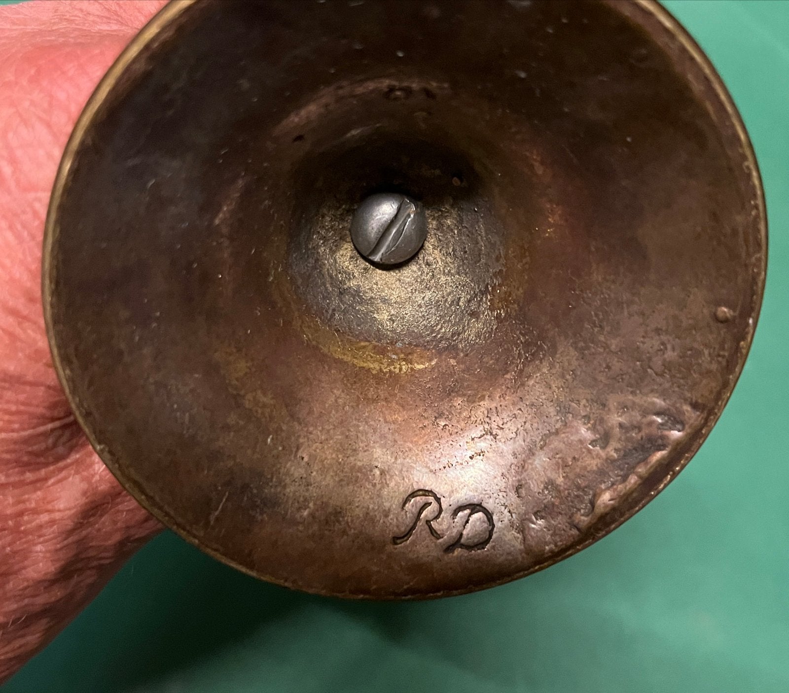 Antieke bronzen Menora met 7 armen - Joodse kandelaar, Ophalen of Verzenden, Koper of Brons