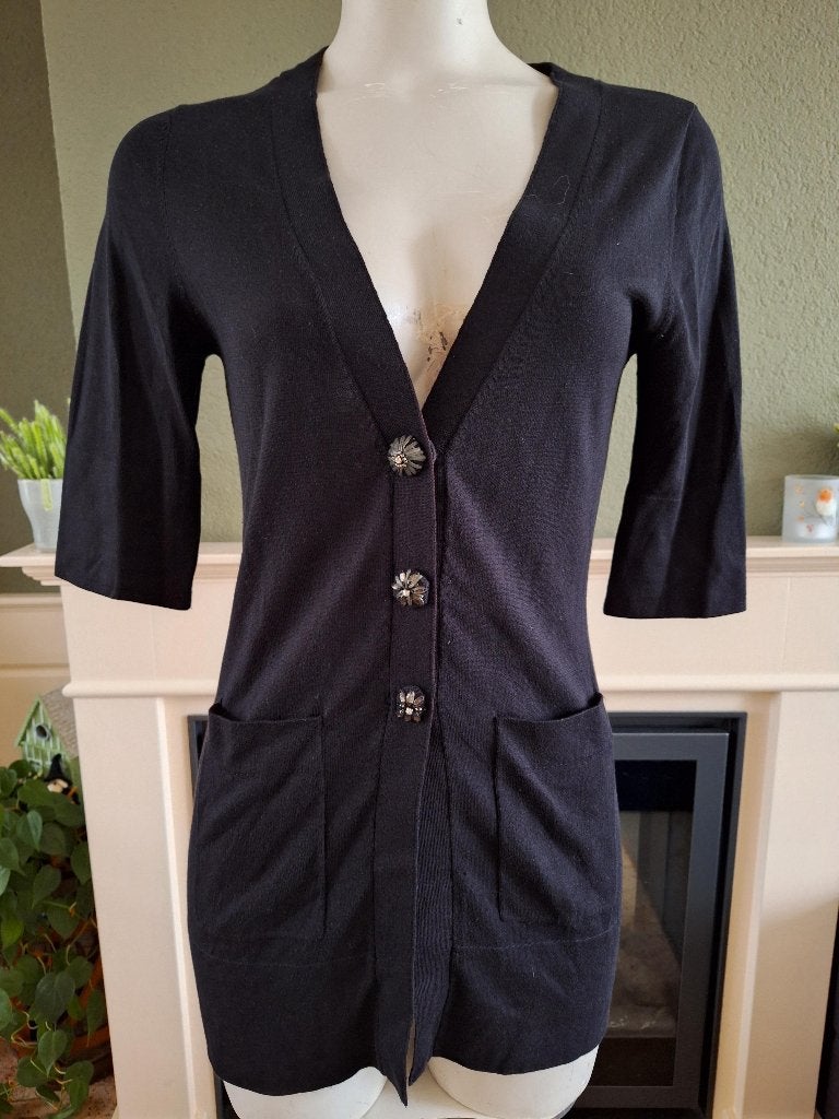Maliparmi zwart vest S 36, Kleding | Dames, Verzenden, Zwart, Zo goed als nieuw, Maat 36 (S)