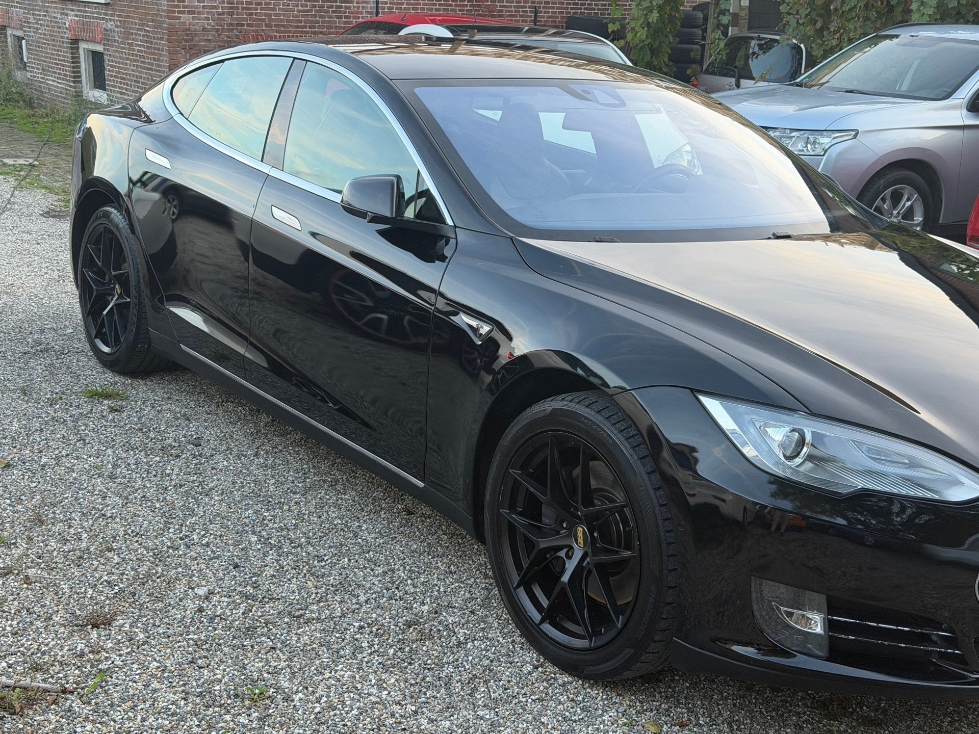 Tesla Model S 85 Base Free Supercharging Autopilot Nette Aut, Auto's, Dealer onderhouden, Achterwielaandrijving, Gebruikt, 367 pk