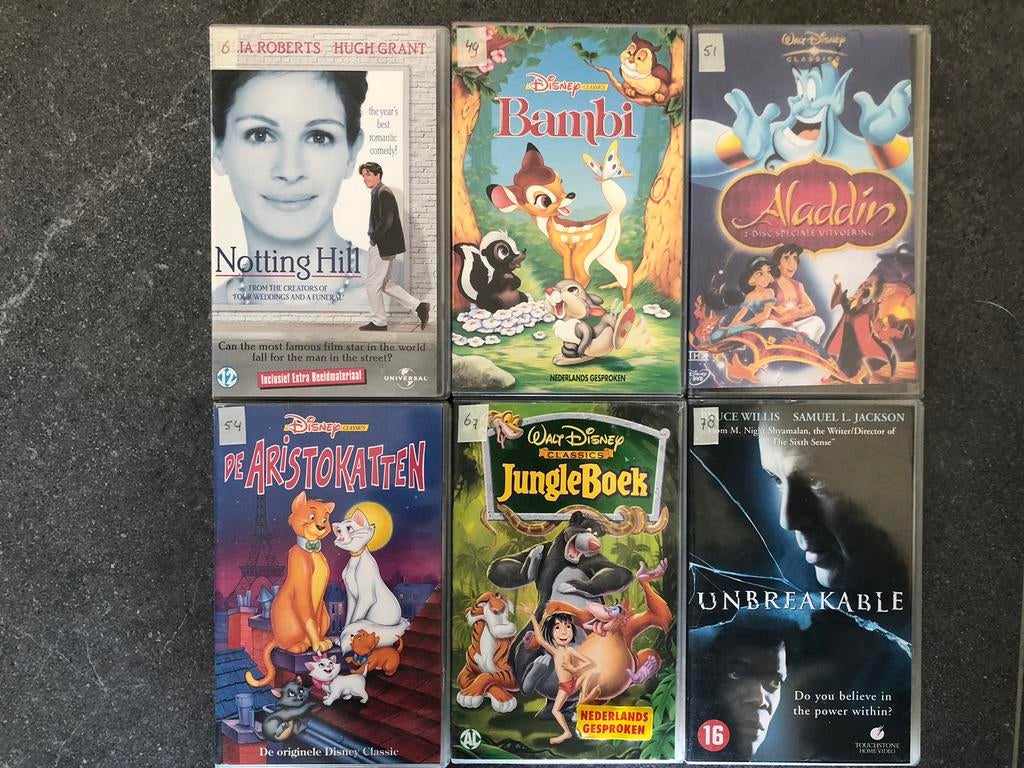 Diverse VHS Video's zie lijst € 2,50 p. st., Vanaf 6 jaar, Ophalen of Verzenden, Zo goed als nieuw, Overige genres