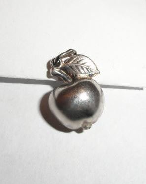 Hanger Appel zilver Bedel, Verzenden, Zo goed als nieuw, Bloem of Plant, Zilver