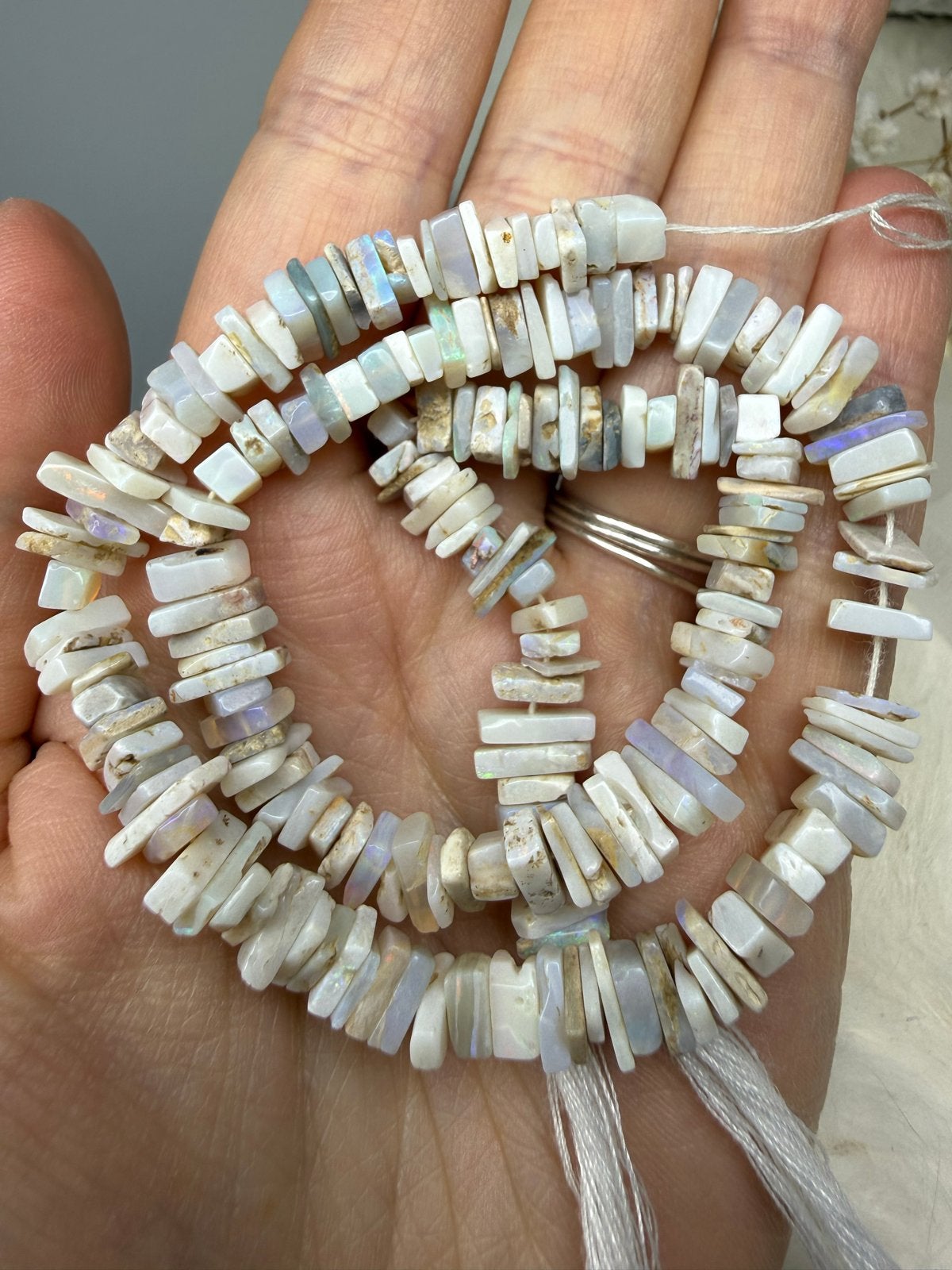 Australische Opaal Kralen - Platte Chips voor Sieraden, Overige materialen, Wit, Nieuw, Ophalen of Verzenden