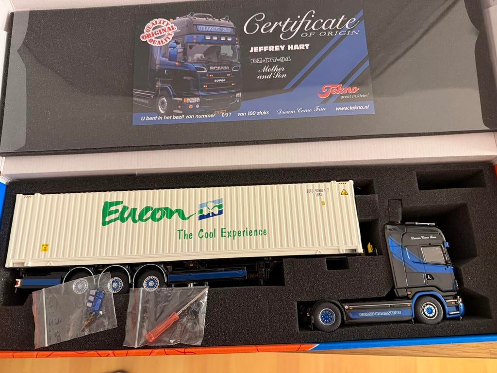 Tekno scania jeffrey hart nieuw, Ophalen of Verzenden, Zo goed als nieuw, Bus of Vrachtwagen, Tekno