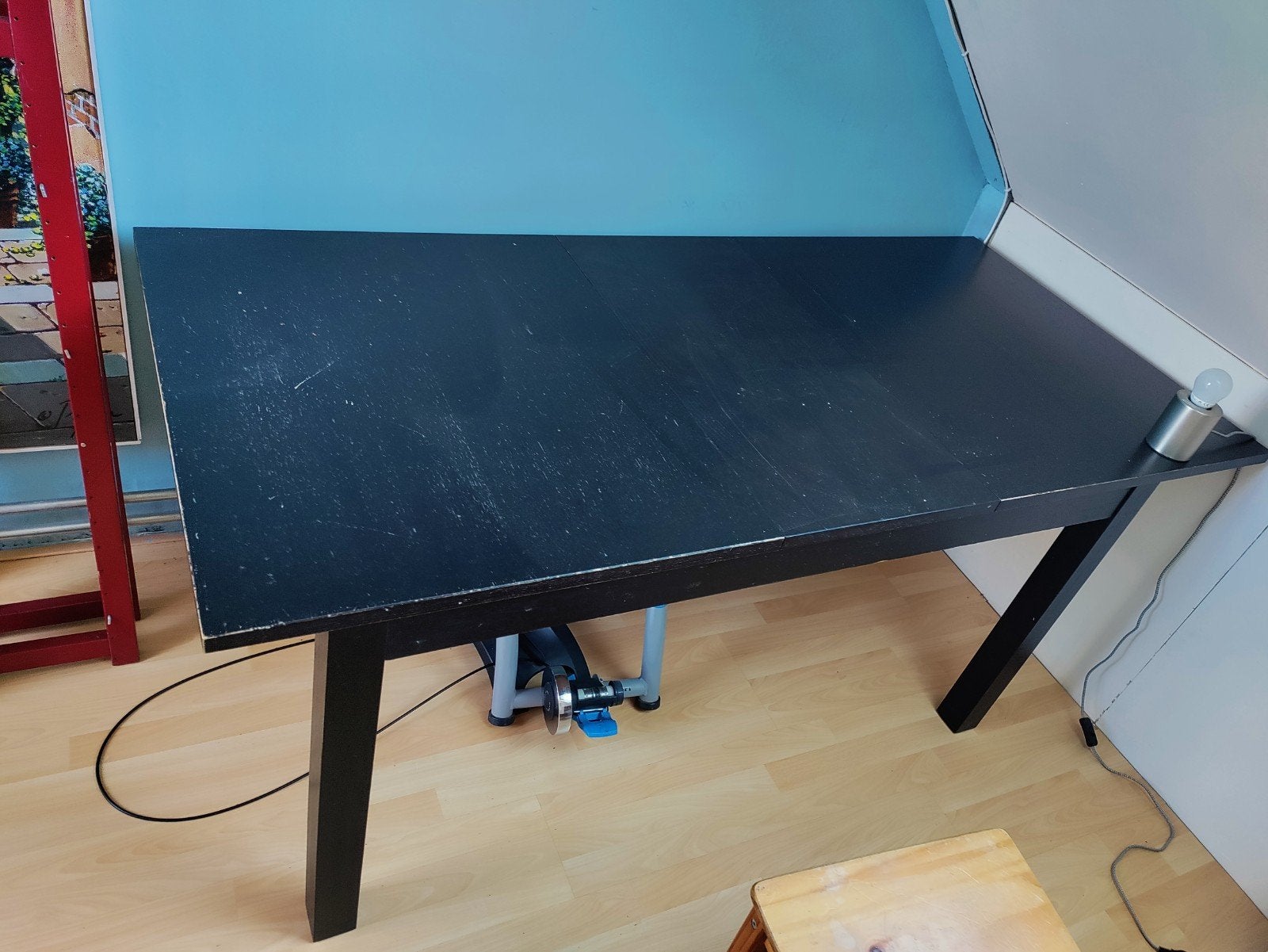 Ikea uitschuifbare tafel - Zwart, Ophalen, Gebruikt, 100 tot 150 cm, Modern, Functioneel