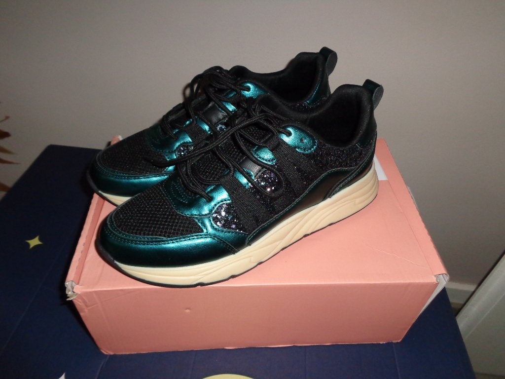 petrol damessneakers van Posh by Poelman, maat 41, Kleding | Dames, Schoenen, Overige kleuren, Ophalen of Verzenden, Sneakers of Gympen