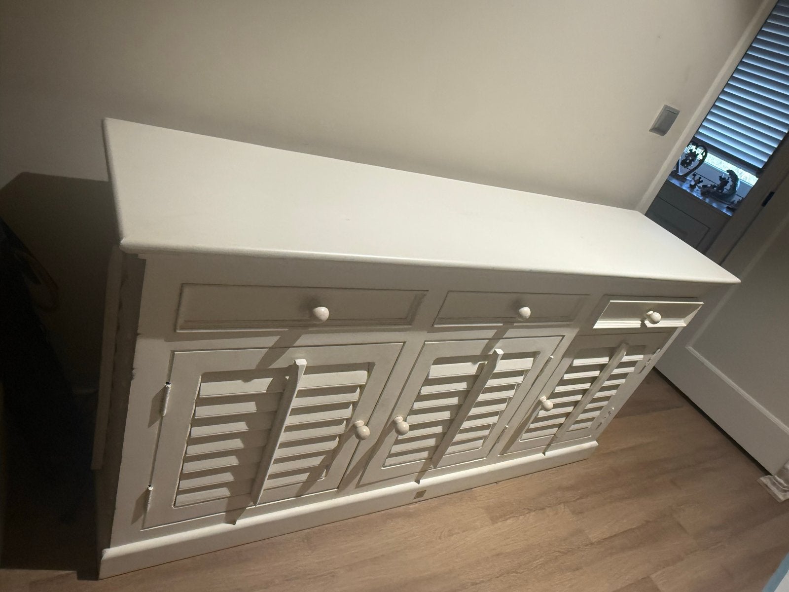 Rivièra Maison kast/dressoir - landelijk, warm wit/crème, Ophalen, Gebruikt, 150 tot 200 cm, Met lade(s)