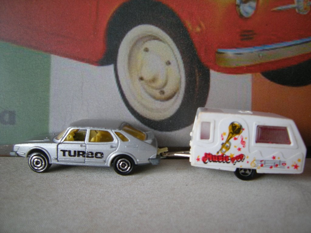 zeer mooie majorette saab met caravan, Ophalen of Verzenden, Zo goed als nieuw, Auto