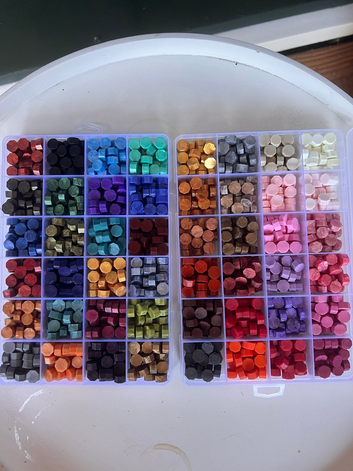 Waxzegel set met brander, lepels, pennen en waxparels, Meerkleurig, Zo goed als nieuw, Overige merken, Knutselset