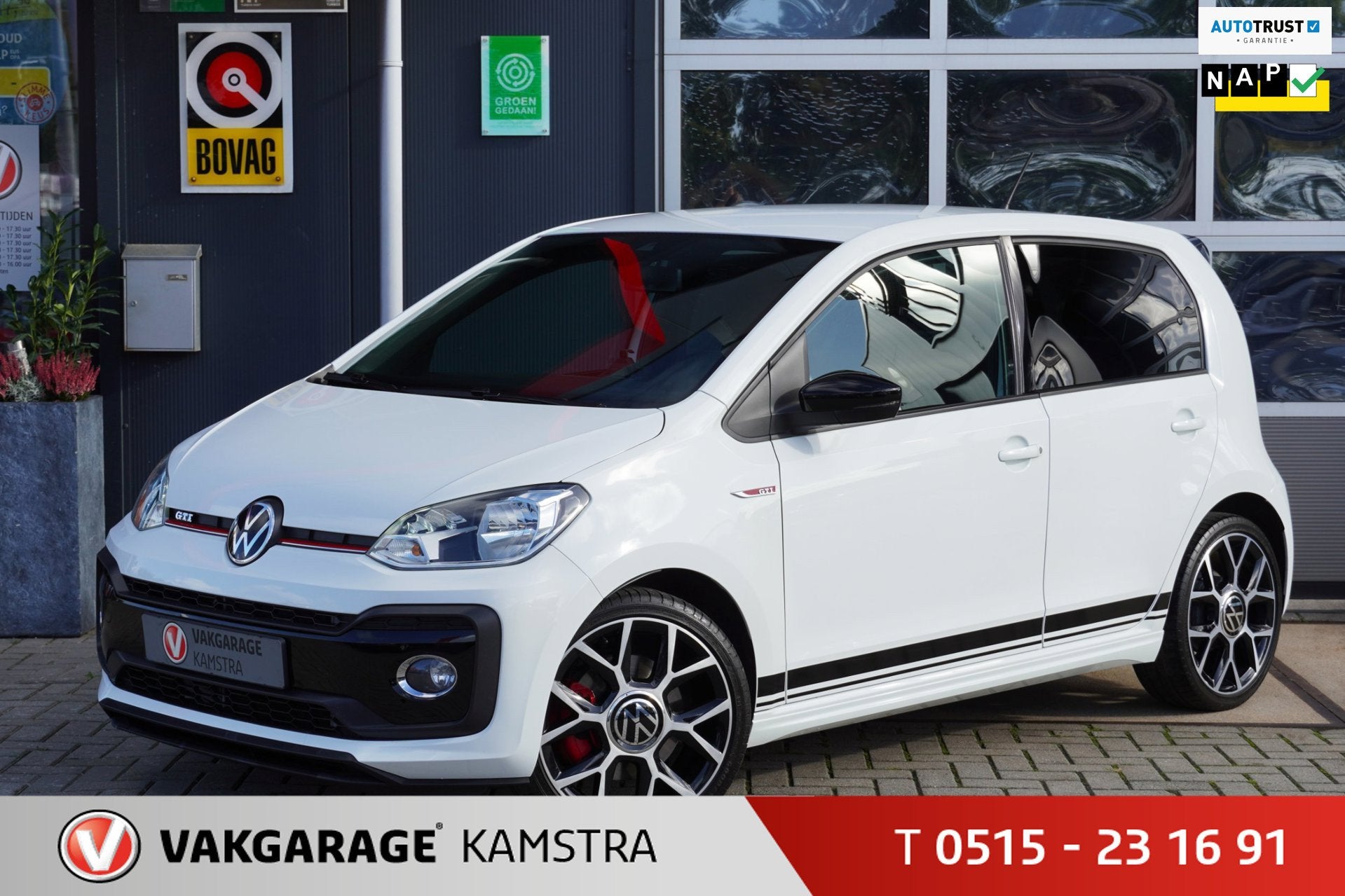 Volkswagen Up! 1.0 TSI GTI NAP 116 PK Airco/Cruise/Camera, Auto's, 970 kg, Gebruikt, 4 stoelen, 116 pk