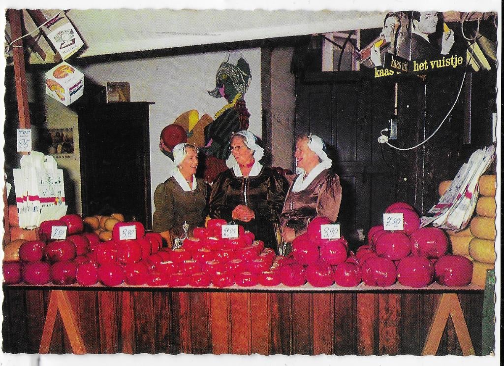 Alkmaar kaas uit het vuistje gelopen ansichtkaart ( 169 ), Ophalen of Verzenden, 1960 tot 1980, Gelopen, Noord-Holland