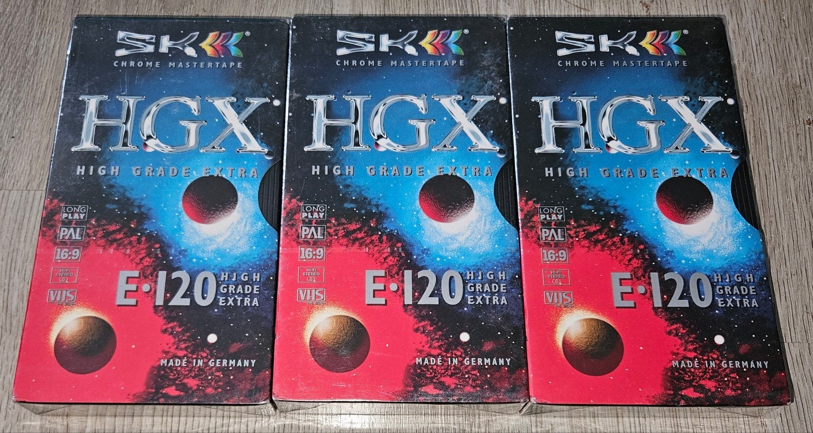 3x SKC HGX E-120 VHS videobanden - Nieuw in verpakking, Ophalen of Verzenden, Nieuw in verpakking, VHS