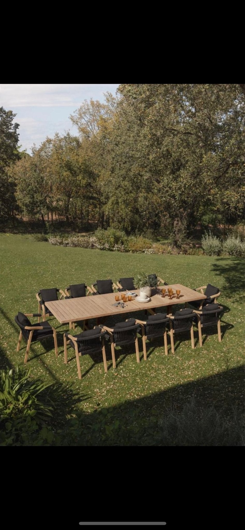 Luxe acacia houten Tuintafel NIEUW IN DOOS, Ophalen of Verzenden, Nieuw, Rechthoekig, Hout