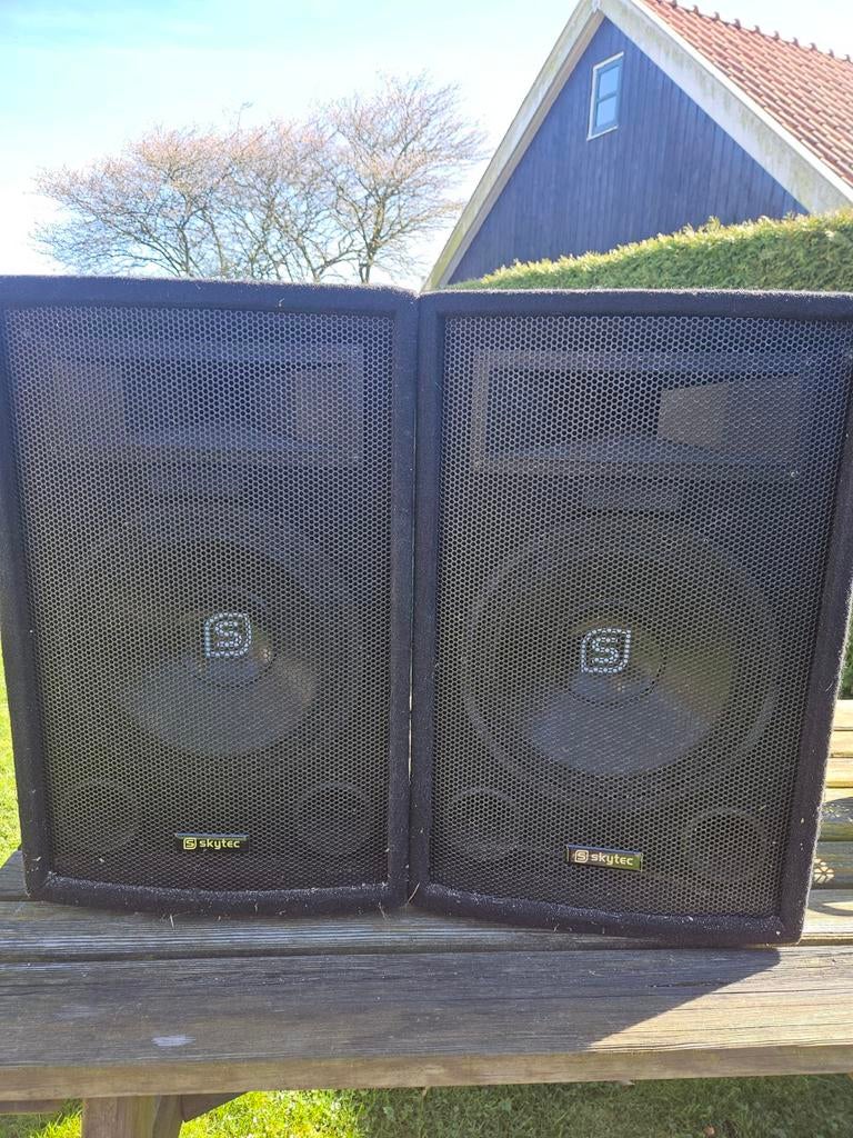Skytec SL12 PA-Speakers 600W - Gebruikt, werkend weggezet, Gebruikt, 120 watt of meer, Front, Rear of Stereo speakers, Ophalen