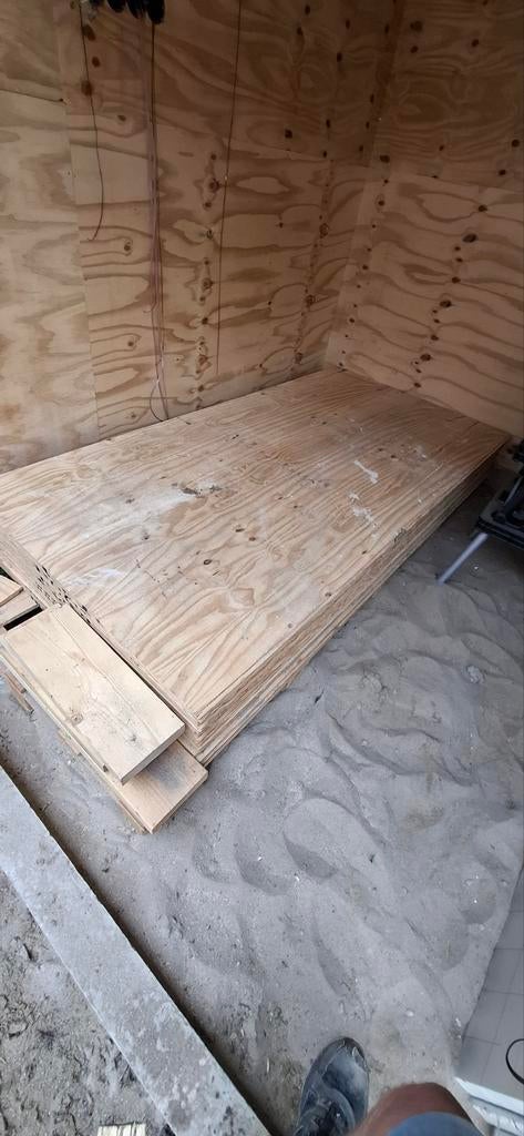 Underlayment constructie platen mes groef verbinding., Doe-het-zelf en Verbouw, Hout en Planken, Ophalen, Gebruikt, 25 tot 50 mm