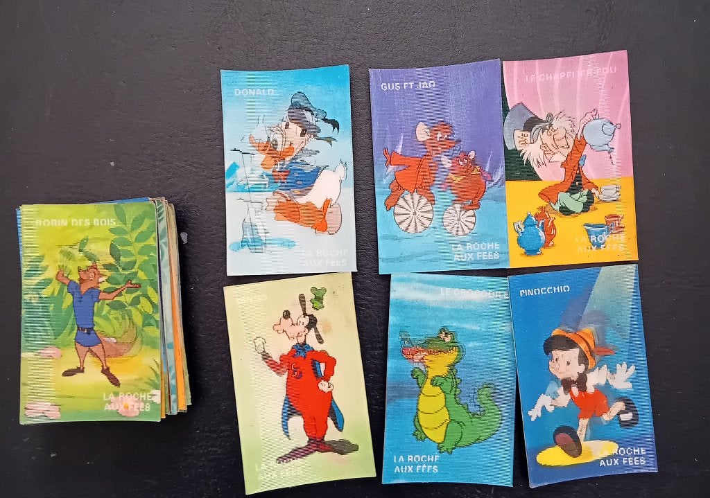 21x 3D plaatjes Walt Disney Magic ca 1976, Verzenden, Donald Duck, Zo goed als nieuw, Plaatje of Poster