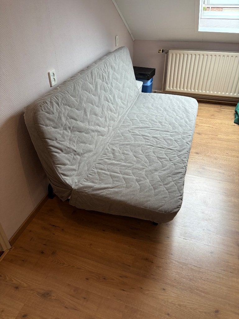 Ikea slaapbank Nyhamn, Huis en Inrichting, Slaapkamer | Slaapbanken, Ophalen, Tweepersoons, 140 cm, Zo goed als nieuw
