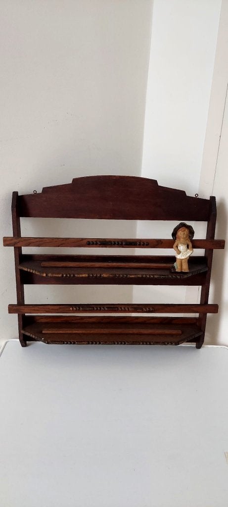 Vintage Boho houten wandrek wand hang kast  (50x43 cm), Eu, Eu, Ophalen of Verzenden, Zo goed als nieuw
