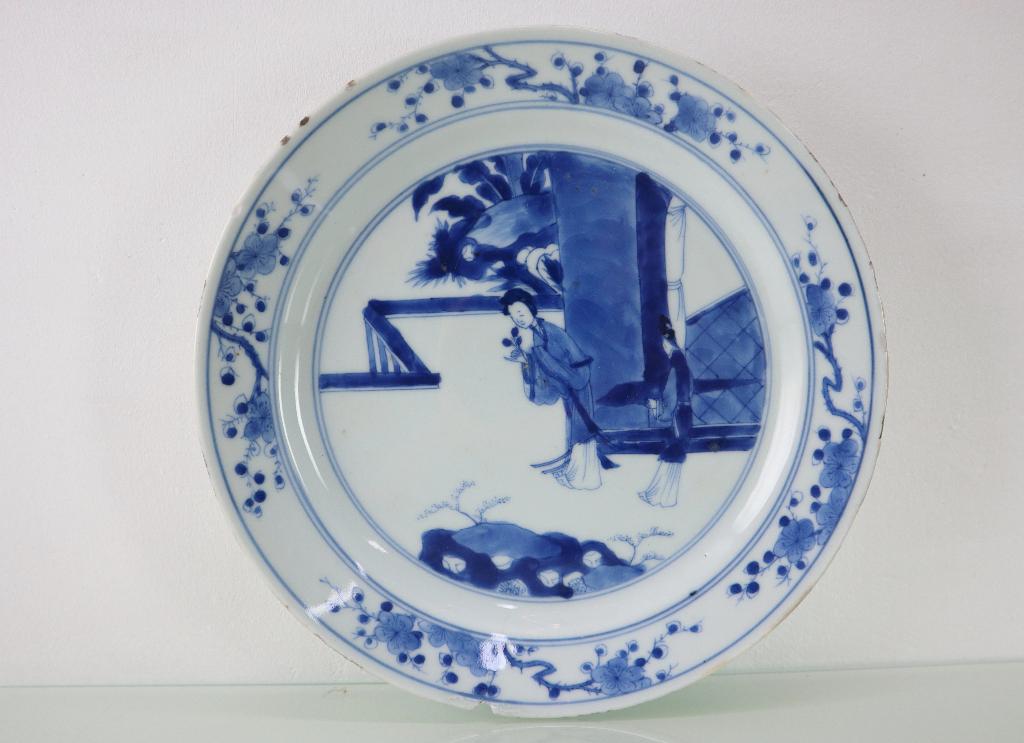 Chinees porseleinen bord, Kangxi 1661-1722, Ophalen of Verzenden
