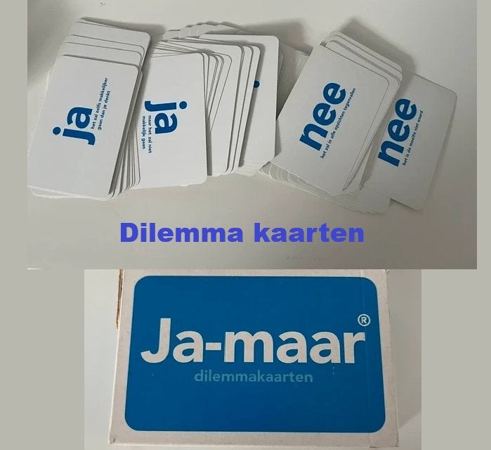 Ja-maar dilemmakaarten - Los dilemma's op!, Een of twee spelers, Ophalen of Verzenden, Gebruikt