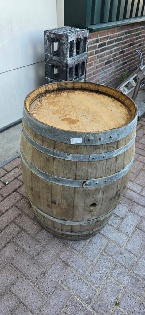 Decoratief houten wijnvat - of regenton frans eiken 225 ltr, Tuin en Terras, Regentonnen, 150 liter of meer, Ophalen of Verzenden