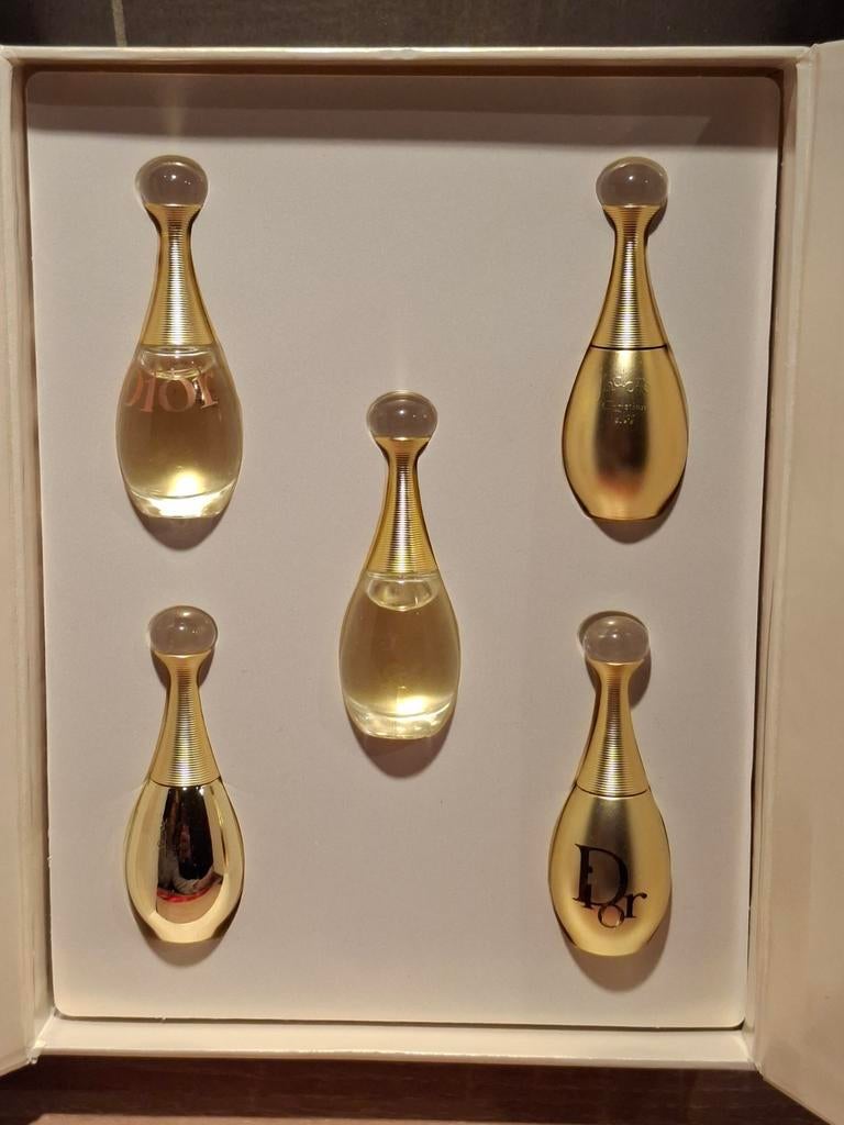 J'adore Dior miniatuurset - collector's item, Ophalen of Verzenden, Nieuw, Miniatuur, Gevuld