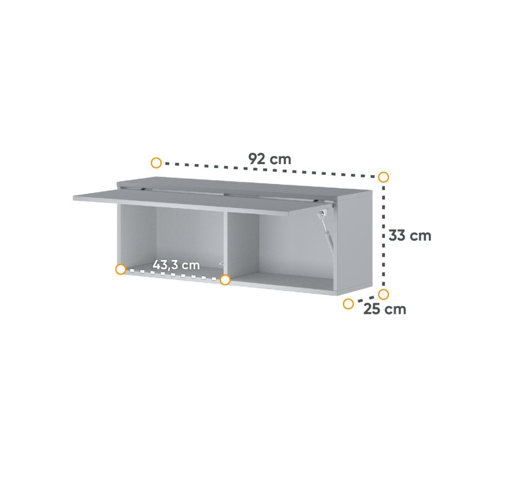 Concept wandkast smal - Grijs, Niet ingevuld, Niet ingevuld, Niet ingevuld