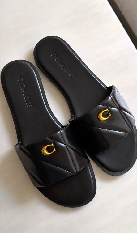 Coach sandalen zwart, Kleding | Dames, Ophalen of Verzenden, Nieuw, Zwart