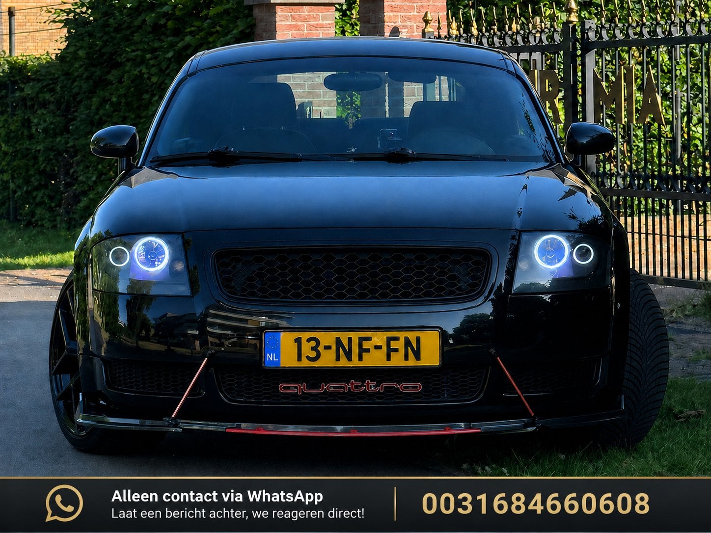 Audi TT 1.8Turbo_Sportpakket_18”BORBET_ABC Uitlaatklep, Auto's, Voorwielaandrijving, Dealer onderhouden, TT, Zwart