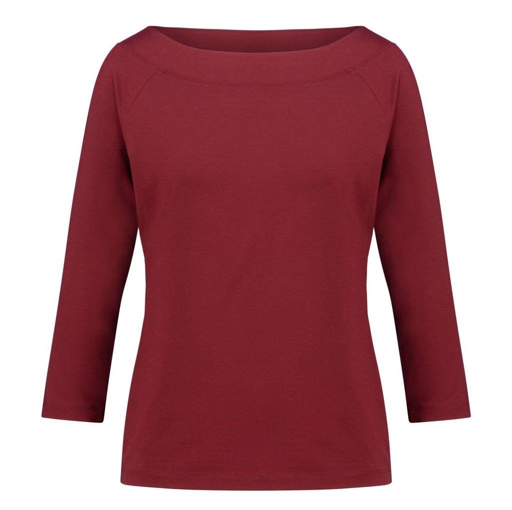 Claudia Strater wijn rode boothals top, maat 46 XL/XXL, Maat 46/48 (XL) of groter, Nieuw, Ophalen of Verzenden, Lange mouw
